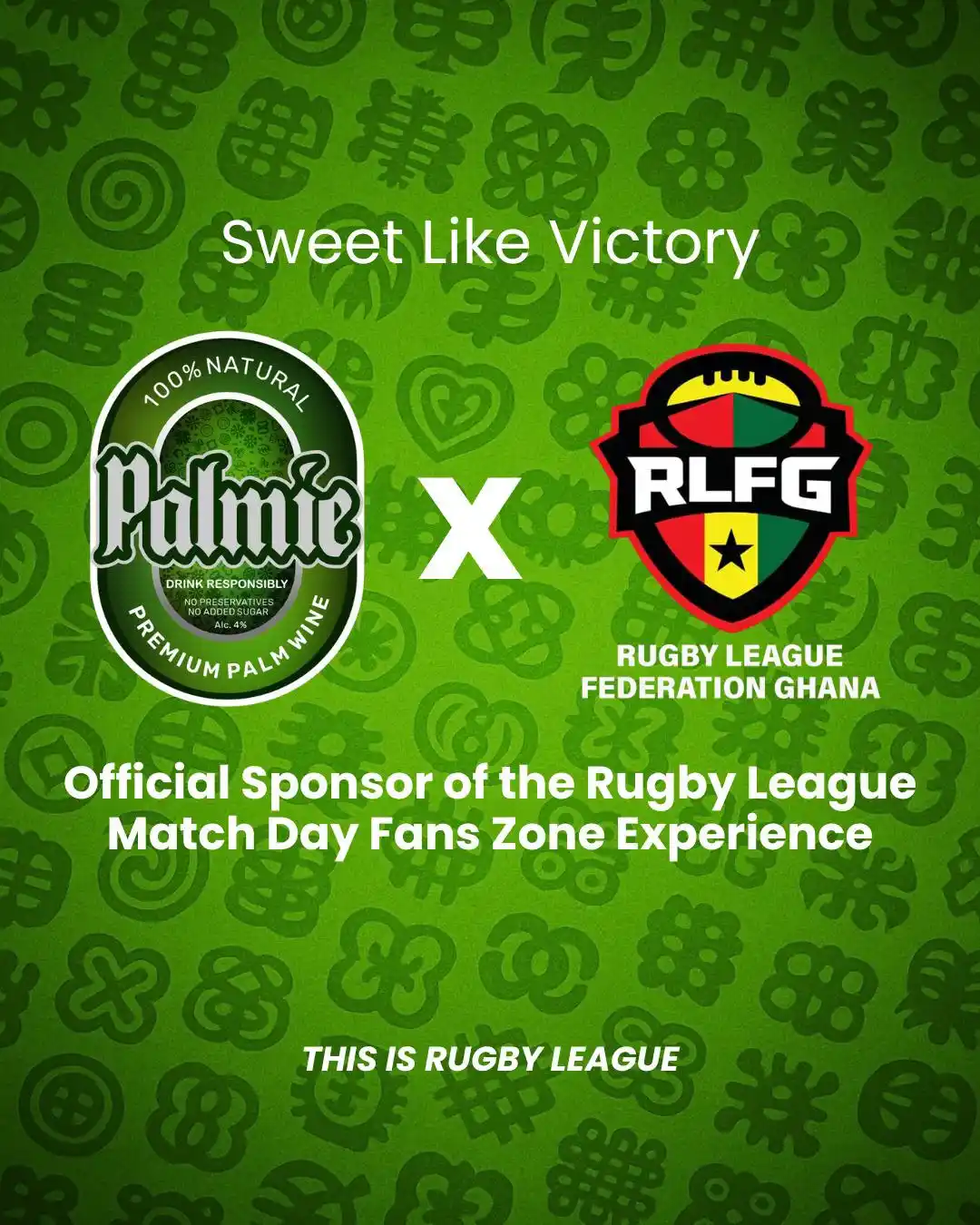 Image from RUGBY LEAGUE FEDERATION GHANA 🇬🇭 🏉: 🥁 Drumroll… it’s official!🥁 Introducing Palmie — Ghana’s own premi...