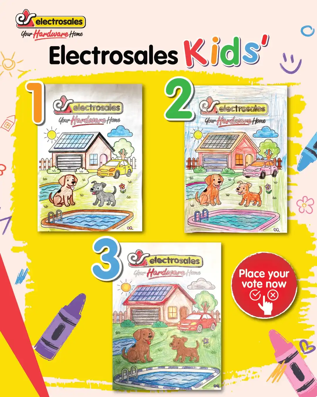 Image from Electrosales Hardware: 🖍️ Electrosales Kids’ Colouring Contest! 🎨 Our little artists have ...