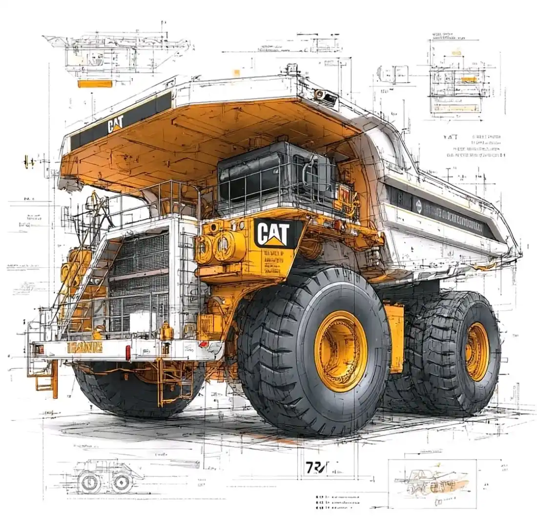 Image from INFO MINERO 👷♂️: 📚📒 *Evolución Minera - Camiones Mineros* 1. *Primeros camiones mine...