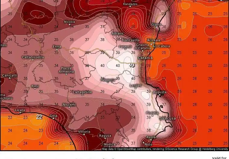 Image from 95047.it: FINE SETTIMANA BOLLENTE IN SICILIA: IL CALDO AFRICANO CONQUISTA L’ISOL...
