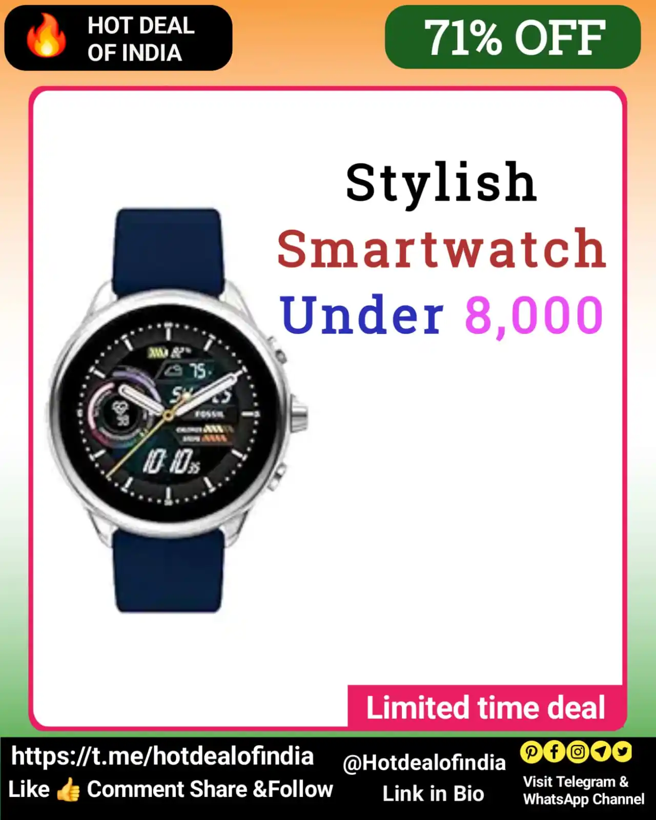 Image from Hot Deal Of India 🇮🇳: ⌚ Fossil Gen 6 Wellness Edition – Smart Just Got Stylish! Meet the sma...