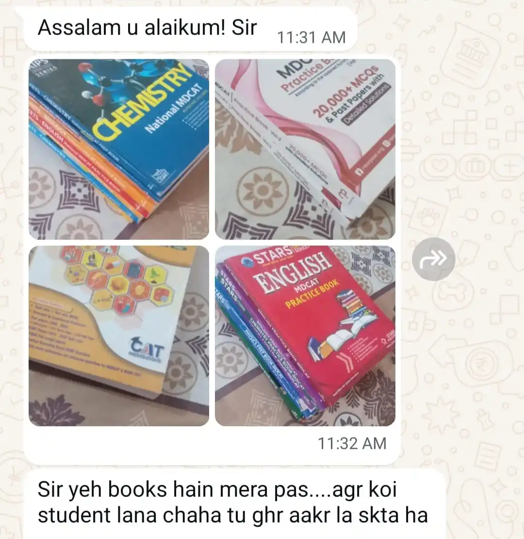 Image from MDCAT Study Buddy: ۔ فری بکس  Kips-STARS-Nearpeer صرف گجرات کے کسی غریب اور ضرورت مند کیل...