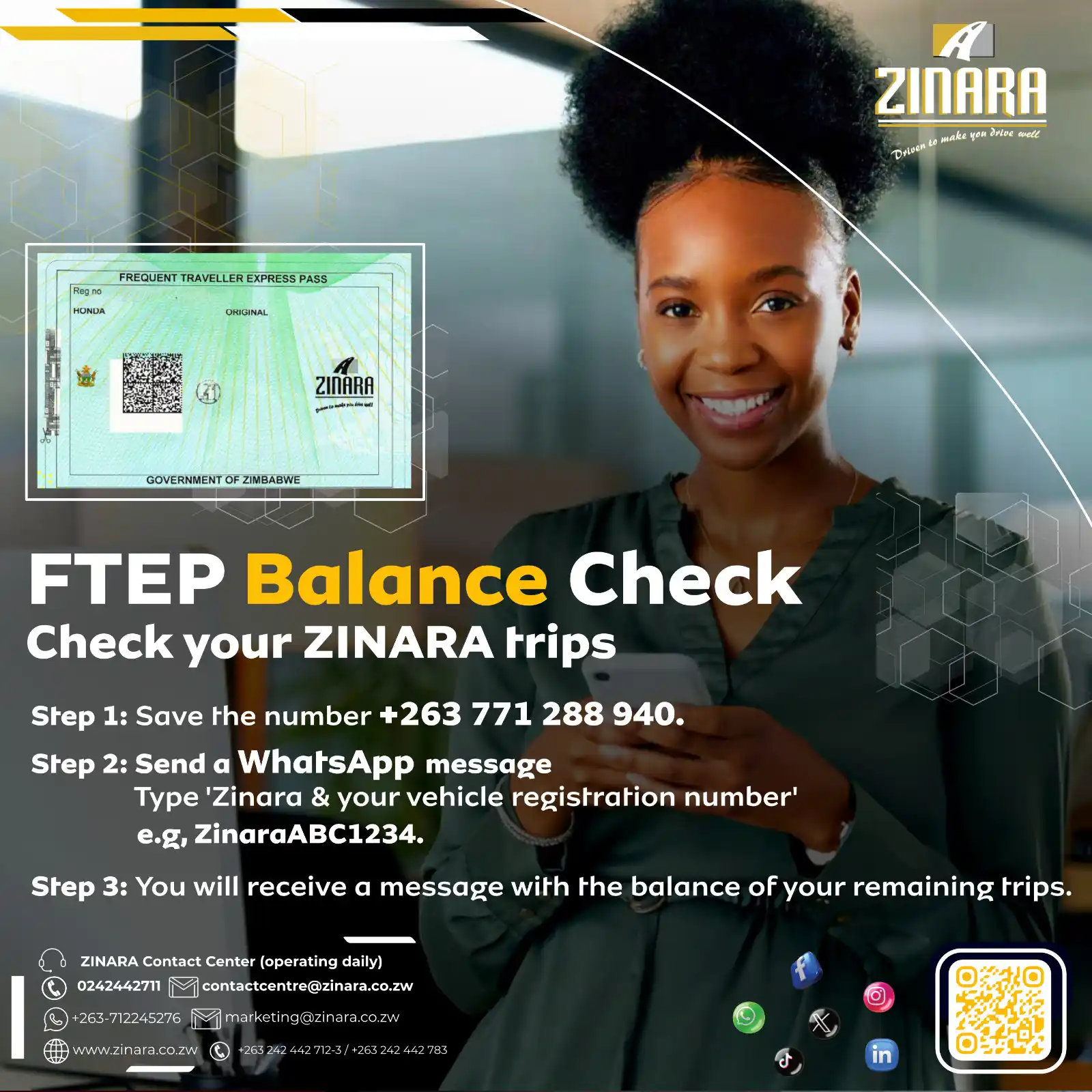 Image from ZINARA Official Updates: FTEP just got better! Check your FTEP trip balances from the comfort o...
