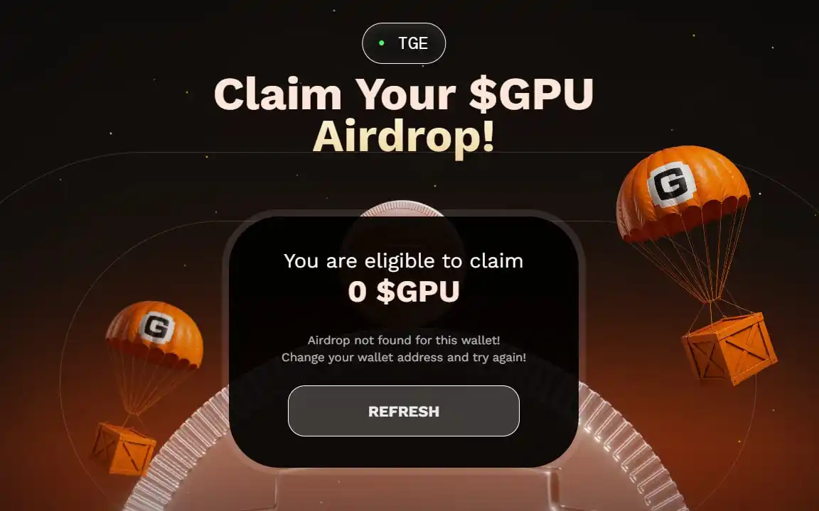 Image from Airdrop Arena: GPUnet Airdrop Claim is Now Live! 🪂 ✅ Claim here: https://subnet.gpu...