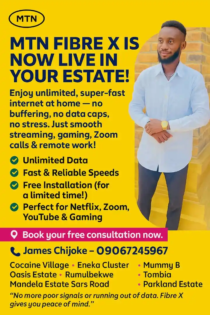 Image from Verifiable Jobs/ Opportunities With #AdetolaElegbeje: Hi 👋🏽 This is James Chijioke – MTN Fibre X Rep in Port Harcourt. M...