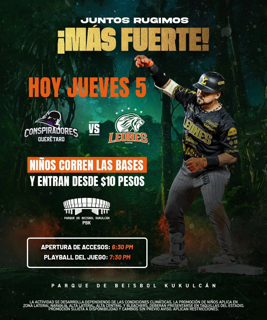 Image from Leones de Yucatán: ¡HOY TODOS A LA CUEVA!🏟️🔥 Los niños corren las bases y entran desde ...