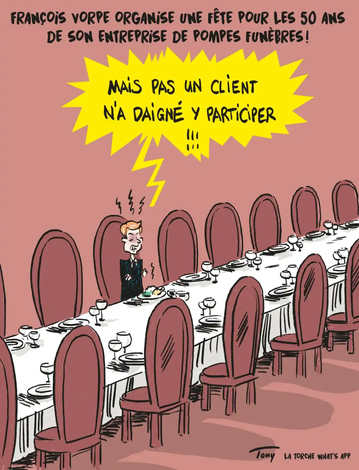 Image from La Torche 2.0: Icône locale, l’entrepreneur de pompes funèbres multiplie les appariti...