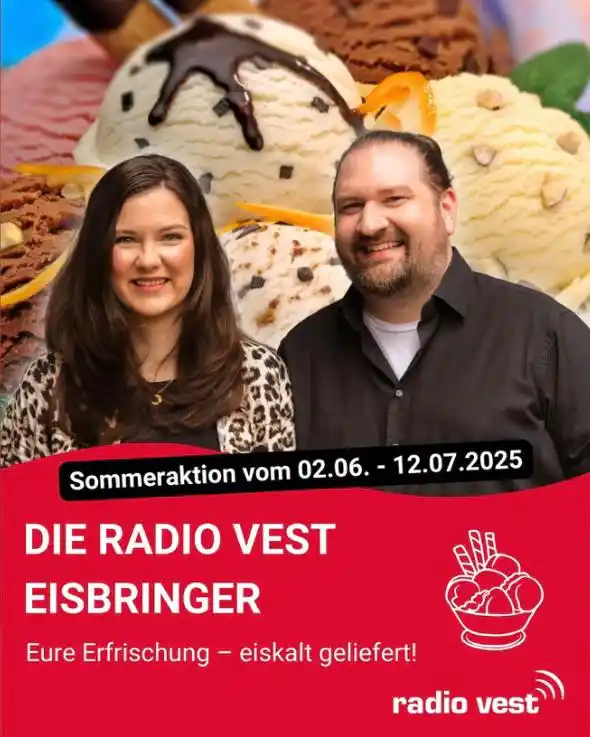 Image from Radio Vest : Jetzt wo die Tage wieder wärmer werden, kann so eine Portion Eis ja ga...