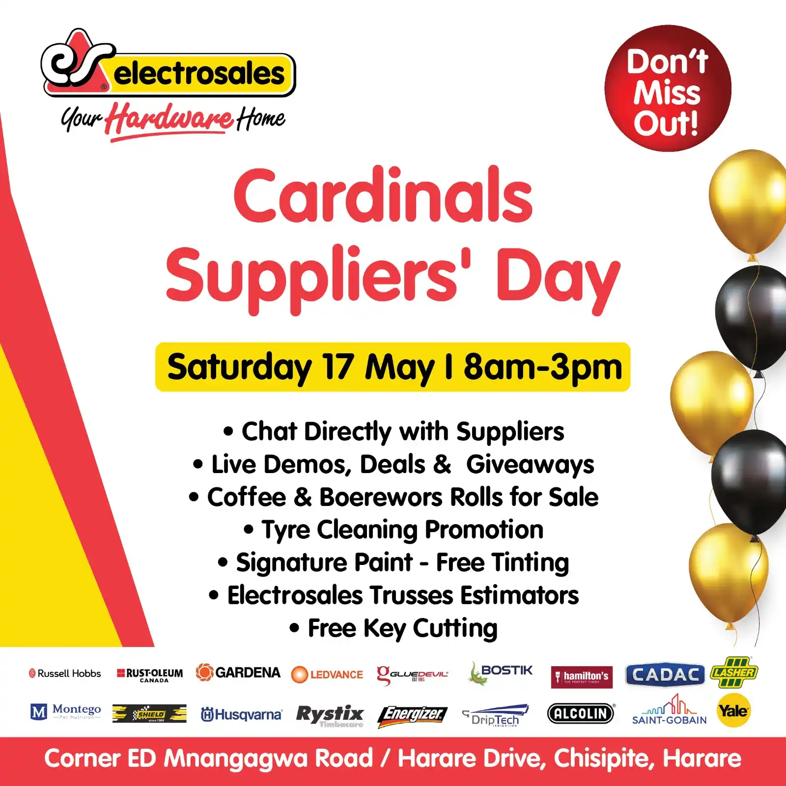 Image from Electrosales Hardware: 🎉 JOIN US FOR SUPPLIERS’ DAY @ ELECTROSALES CARDINALS 📍 Cardinals Br...