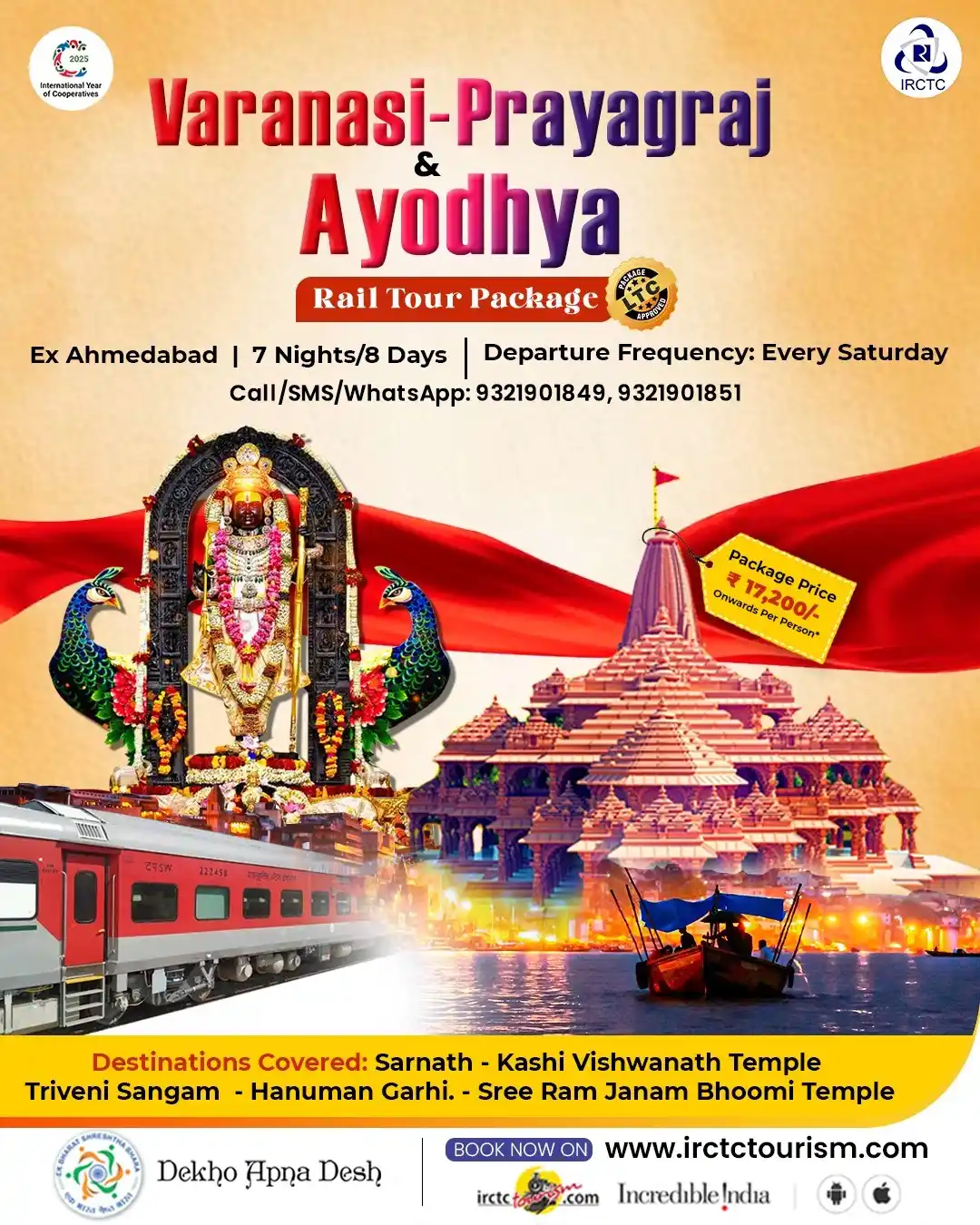 Image from IRCTC Official: Join us on this spiritually enthralling trip to Varanasi, Prayagraj, a...