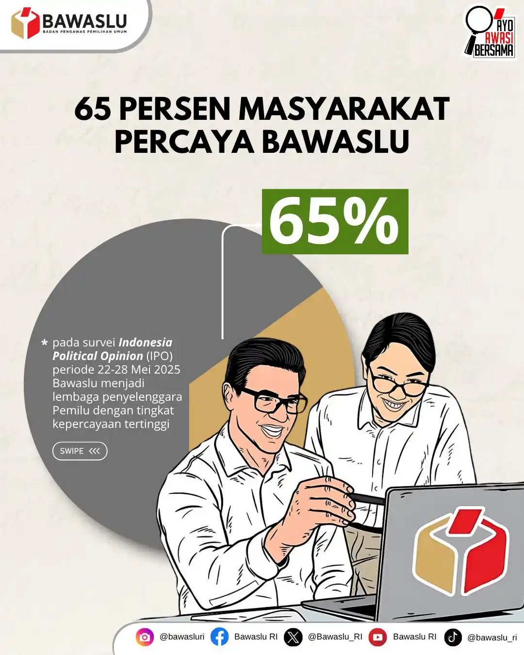 Image from Bawaslu RI: Kabar baik untuk <a class="text-blue-500 hover:underline cursor-pointe...