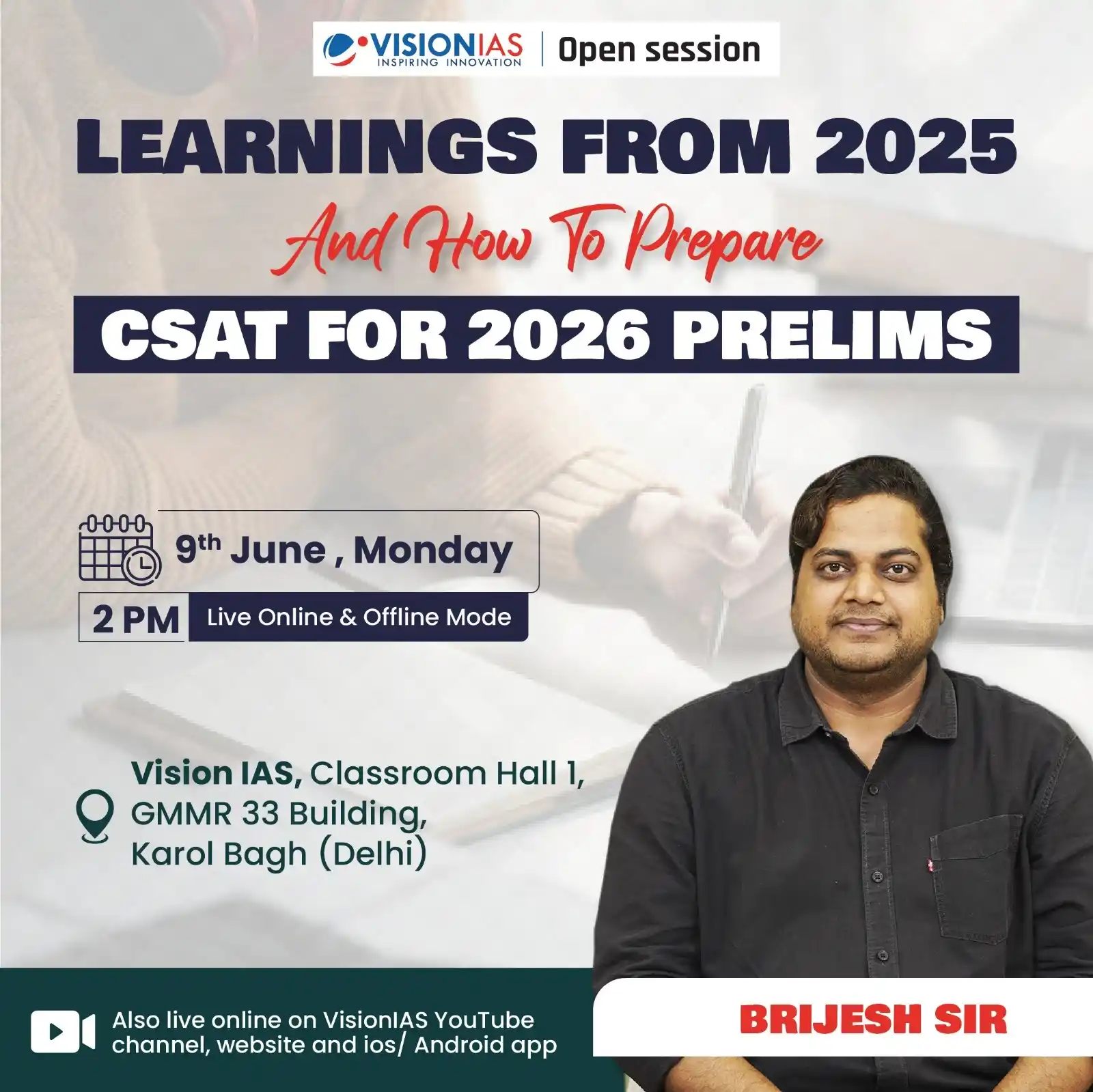 Image from Vision IAS: Learnings from 2025 and How to prepare CSAT for 2026 Prelims Figure o...