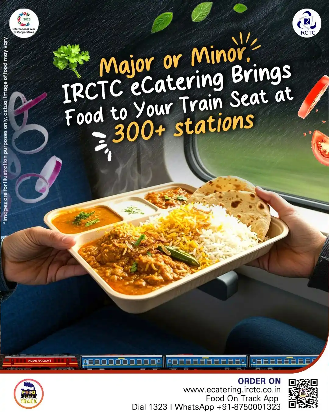 Image from IRCTC Official: No matter the station, major or minor, IRCTC eCatering brings deliciou...