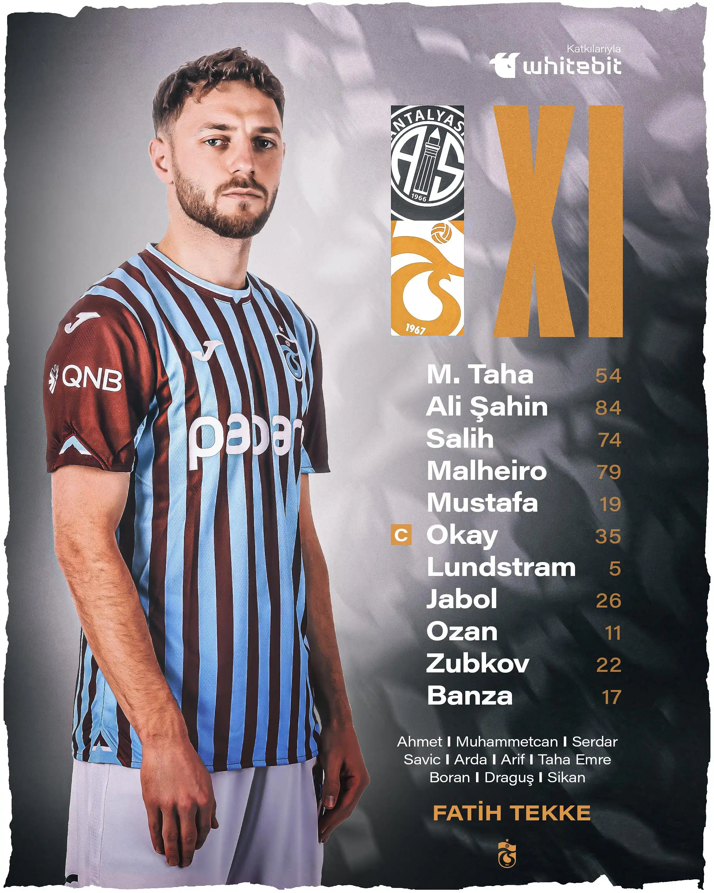 Image from Trabzonspor: 📃 Onvo Antalyaspor maçı ilk 11’imiz <a class="text-blue-500 hover:un...