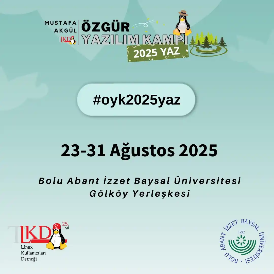 Image from Linux Kullanıcıları Derneği: <a class="text-blue-500 hover:underline cursor-pointer" href="/hashtag...