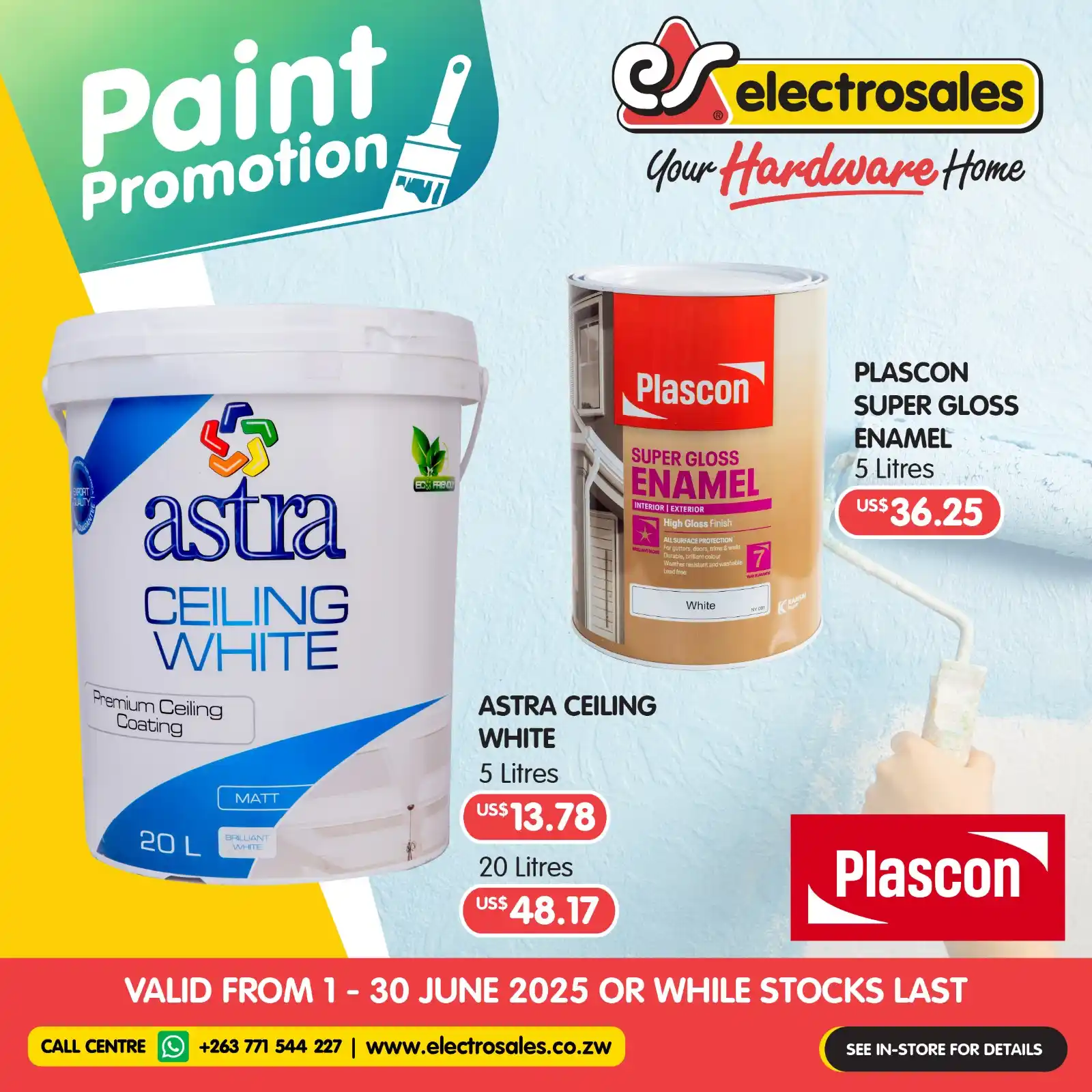 Image from Electrosales Hardware: 🎨Paint Like a Pro – For Less!🏡 Get the colours you love and the qua...