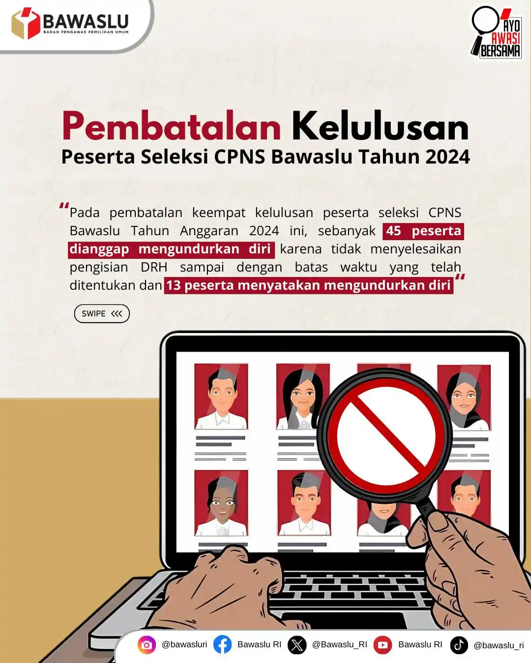 Image from Bawaslu RI: Penting ⚠️ <a class="text-blue-500 hover:underline cursor-pointer" hr...