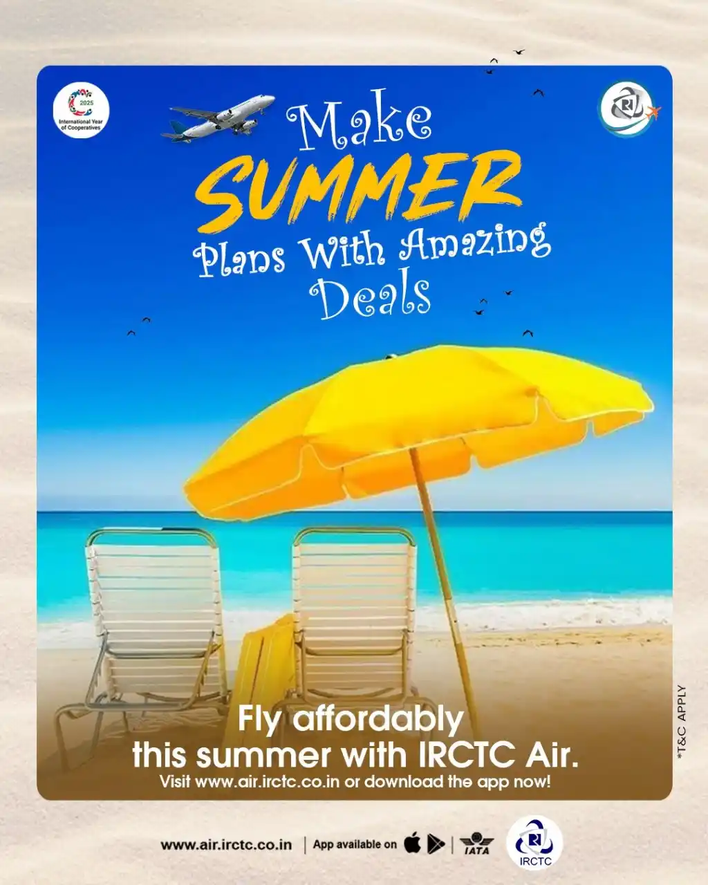 Image from IRCTC Official: Plan your summer travel now with IRCTC Air – where affordability meets...