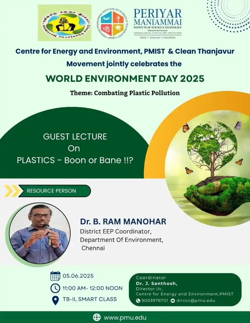 Image from PMIST: - 🏢 *PMIST* 🏯 *Centre for Energy and Environment, PMIST* & *Clean...