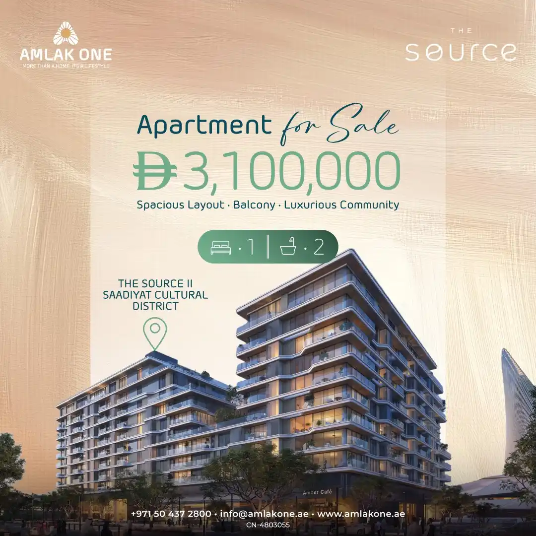 Image from Amlak One Real Estate: Property of the week! Apartment for Sale 📍The Source II, Saadiyat Cu...
