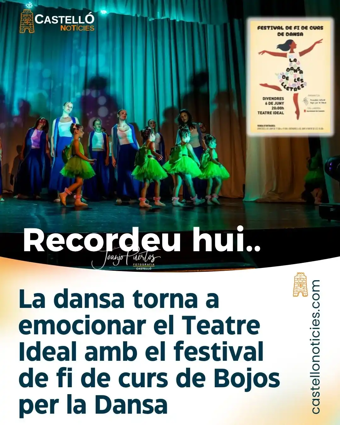 Image from InfoCastelló: *Recordeu hui...* La dansa torna a emocionar el Teatre Ideal amb el fe...