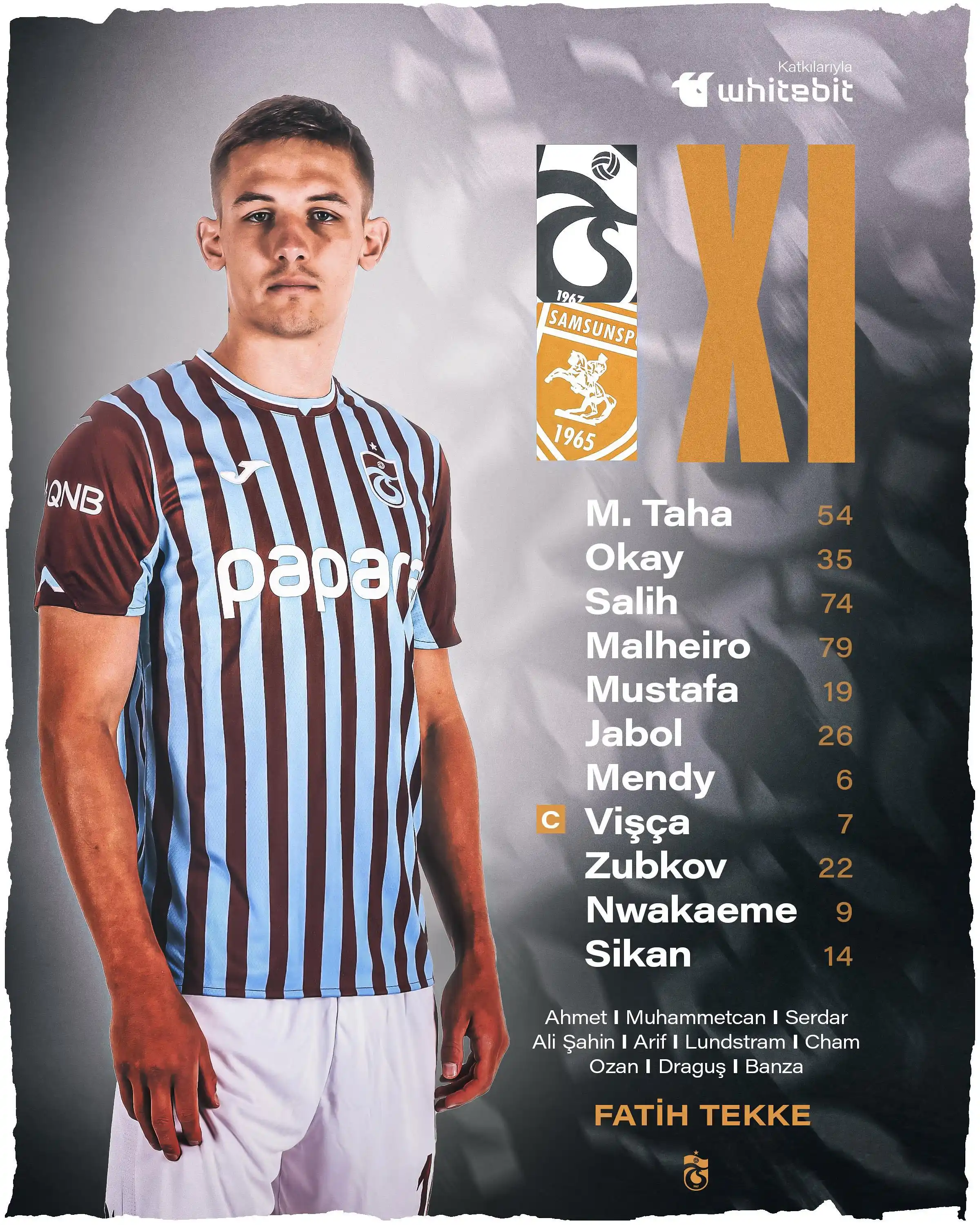 Image from Trabzonspor: 📃 Reeder Samsunspor maçı ilk 11’imiz <a class="text-blue-500 hover:u...