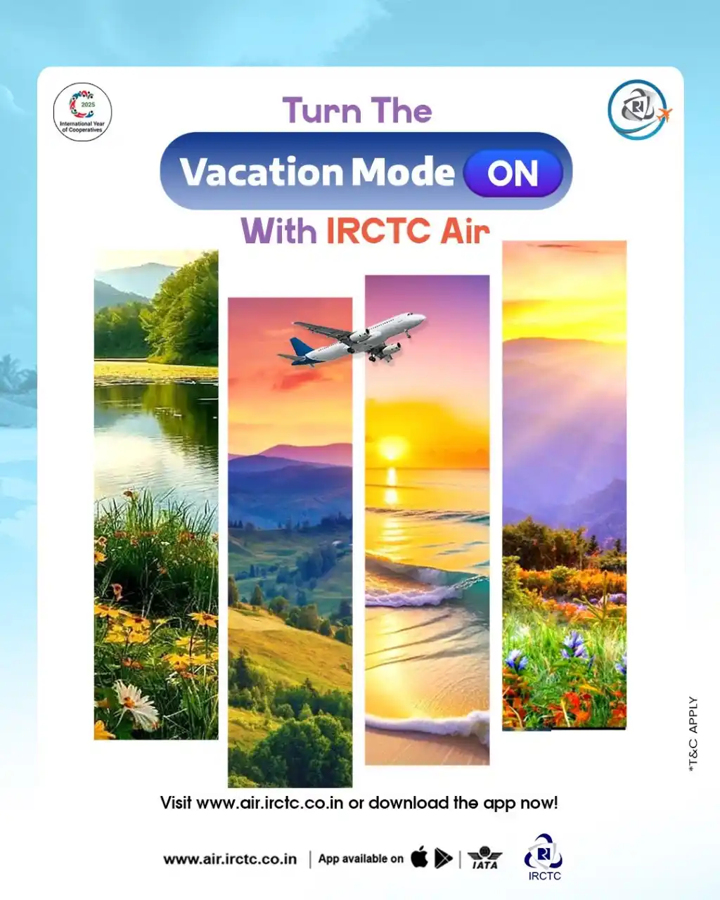 Image from IRCTC Official: Say yes to a well-deserved vacation. Book air tickets to your dream de...
