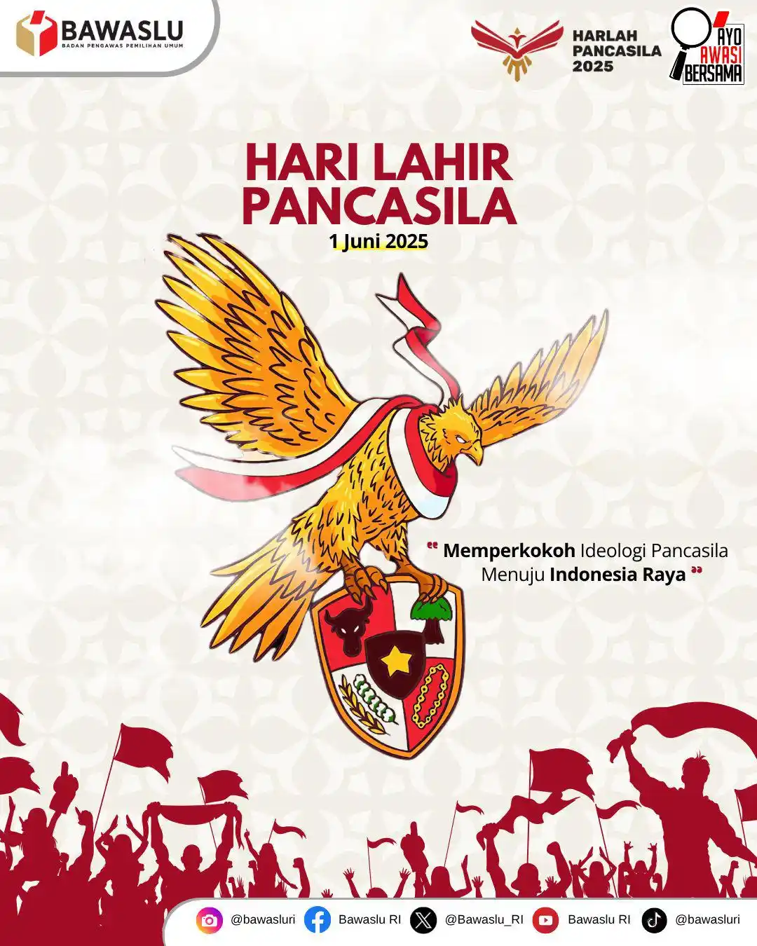 Image from Bawaslu RI: Selamat Hari Lahir Pancasila, <a class="text-blue-500 hover:underline ...