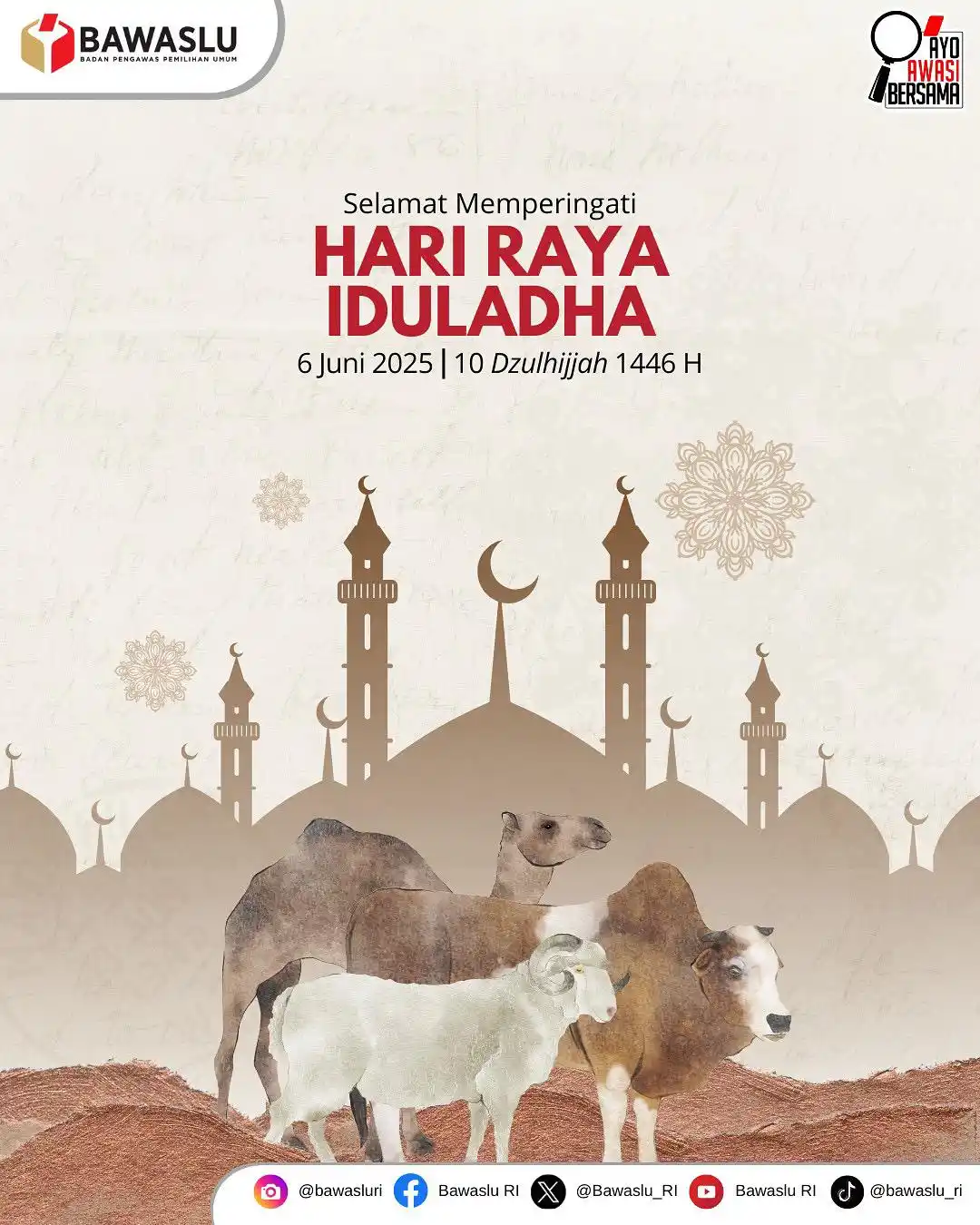 Image from Bawaslu RI: Selamat Iduladha 1446 H, <a class="text-blue-500 hover:underline curso...