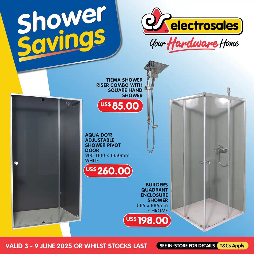Image from Electrosales Hardware: 🚿 Shower Savings Are Flowing In! Upgrade your bathroom this June wit...