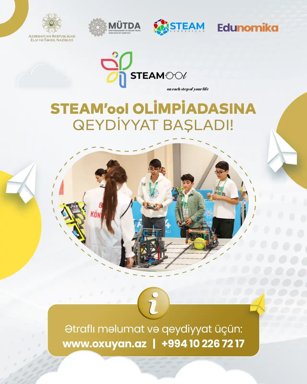 Image from AR Elm və Təhsil Nazirliyi: STEAM'ool Olimpiadasına qeydiyyat başladı!🚀 Elm və Təhsil Nazirliyin...
