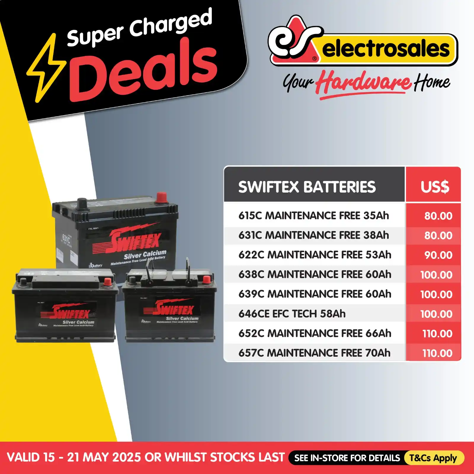 Image from Electrosales Hardware: ⚡ Super Charged Deals Are Here! Power through the week with unbeatable...