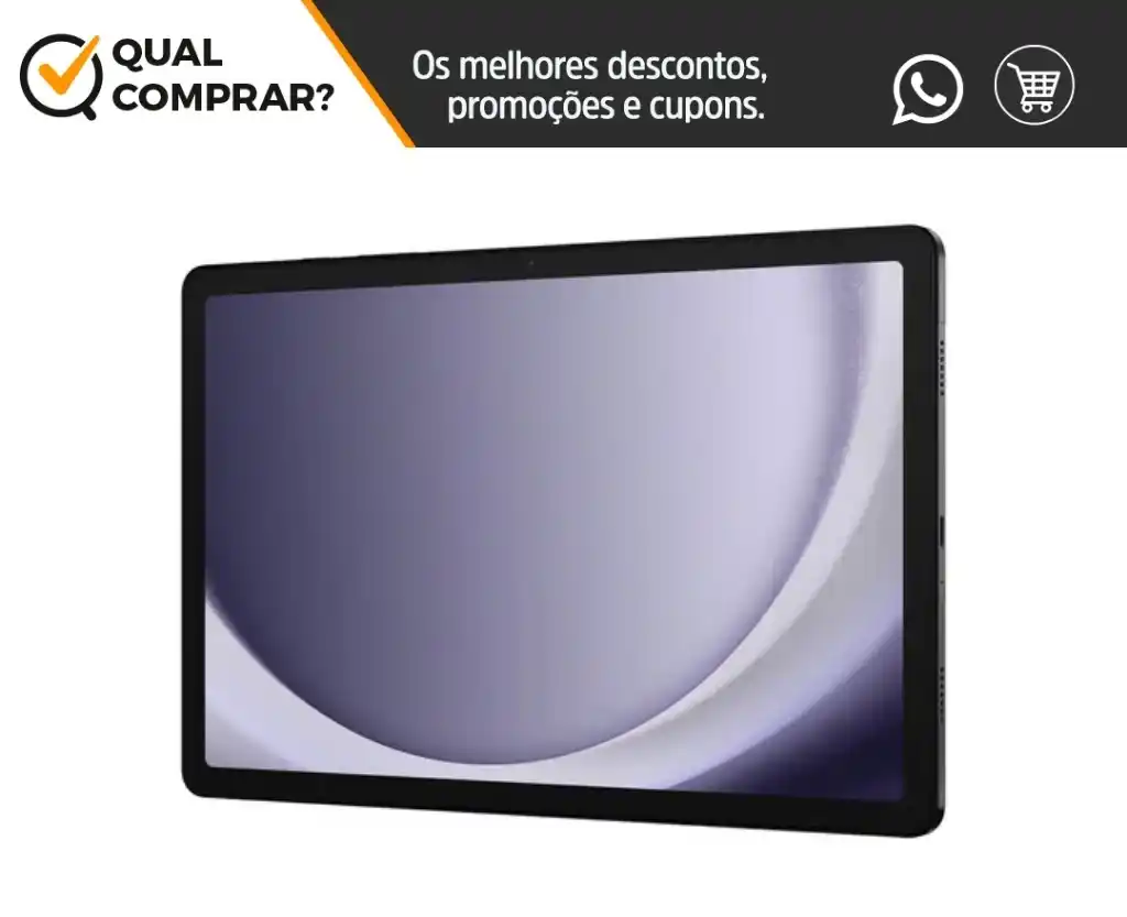 Image from TechTudo Ofertas | Qual Comprar? : 🤳 *Tablet Samsung Tab A9+*  * _Tela de 11"_ * _Android 13_ * _4GB de ...