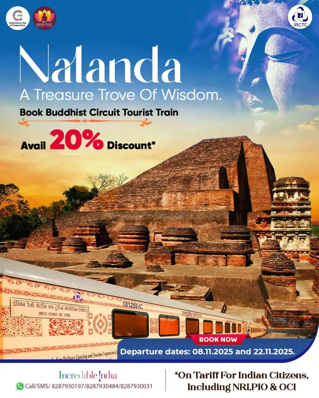 Image from IRCTC Official: Tap into the treasure trove of wisdom- Nalanda, with a tour aboard the...