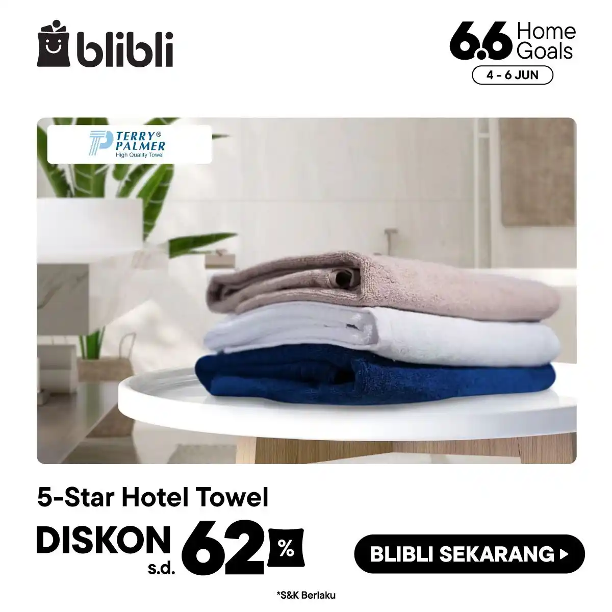 Image from Blibli Affiliate Official: *🛁 Terry Palmer x Blibli Exclusive* Handuk Mewah, Lembut, & Stylish ...
