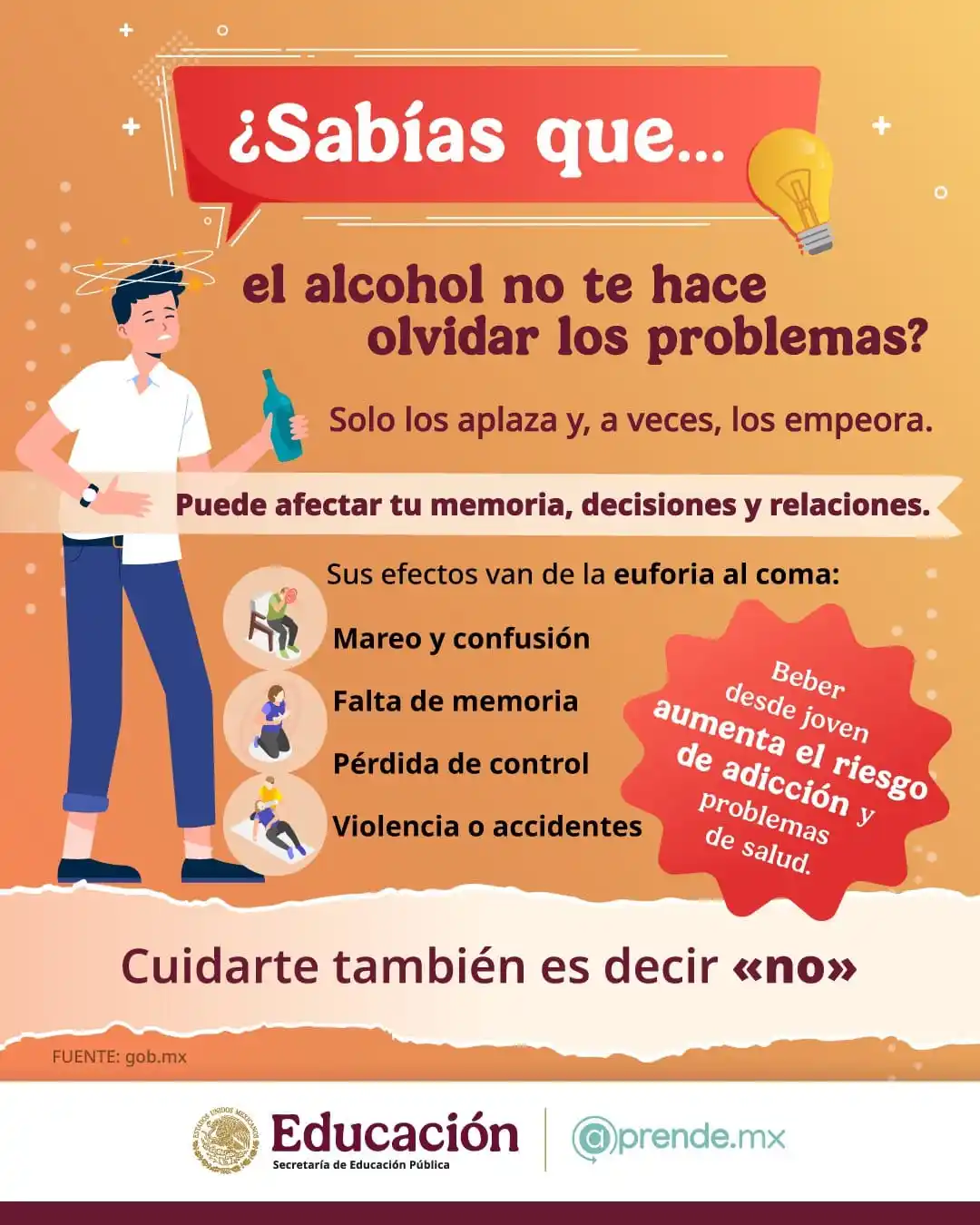 Image from Estrategia en el aula: 😮🍺 ¿Un traguito no hace daño? Eso te han dicho, pero hay cosas que n...