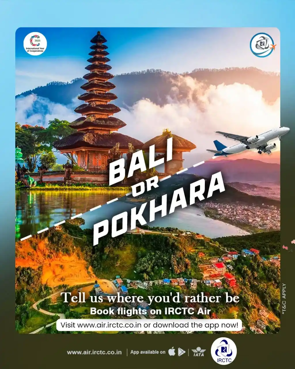 Image from IRCTC Official: When you think of summer vacation, do you think of Bali or Pokhara? T...