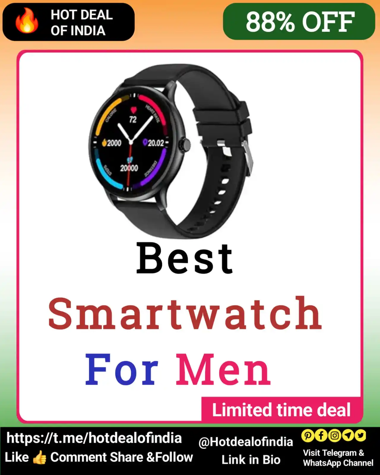 Image from Hot Deal Of India 🇮🇳: ⌚ Your Smart Life Starts Now! Meet the Fire-Boltt Phoenix Pro Smartwat...