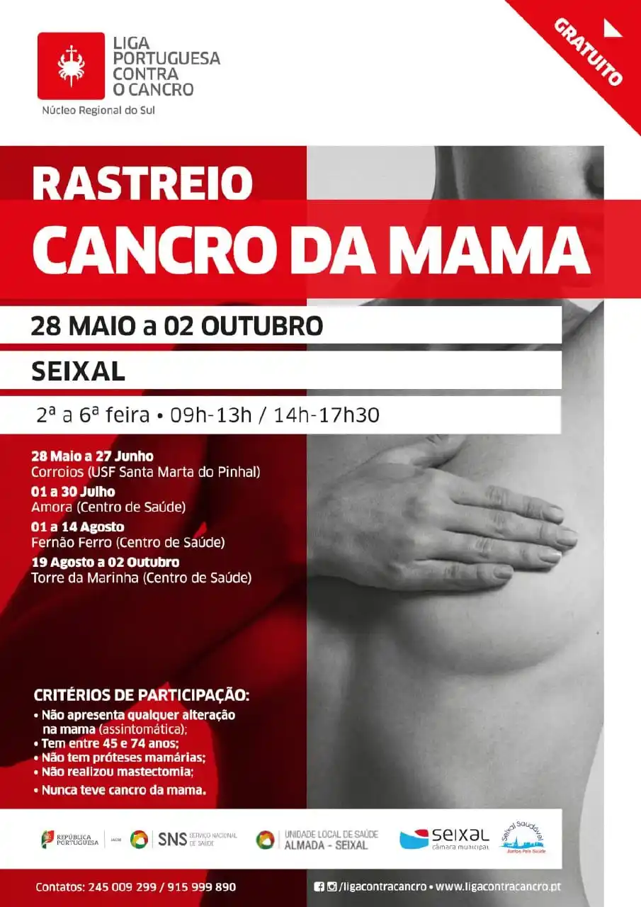 Image from JF Corroios: 28 maio 2025, 09:00 : Rastreio Gratuito do Cancro de Mama 👉 http://dl...