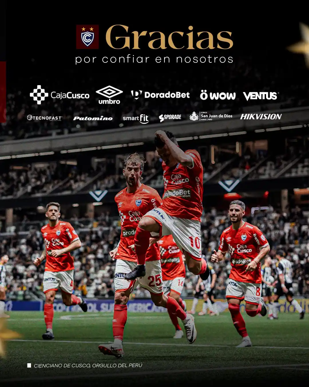 Image from Club Cienciano: A lo largo de esta temporada, venimos demostrando que nuestra grandeza...