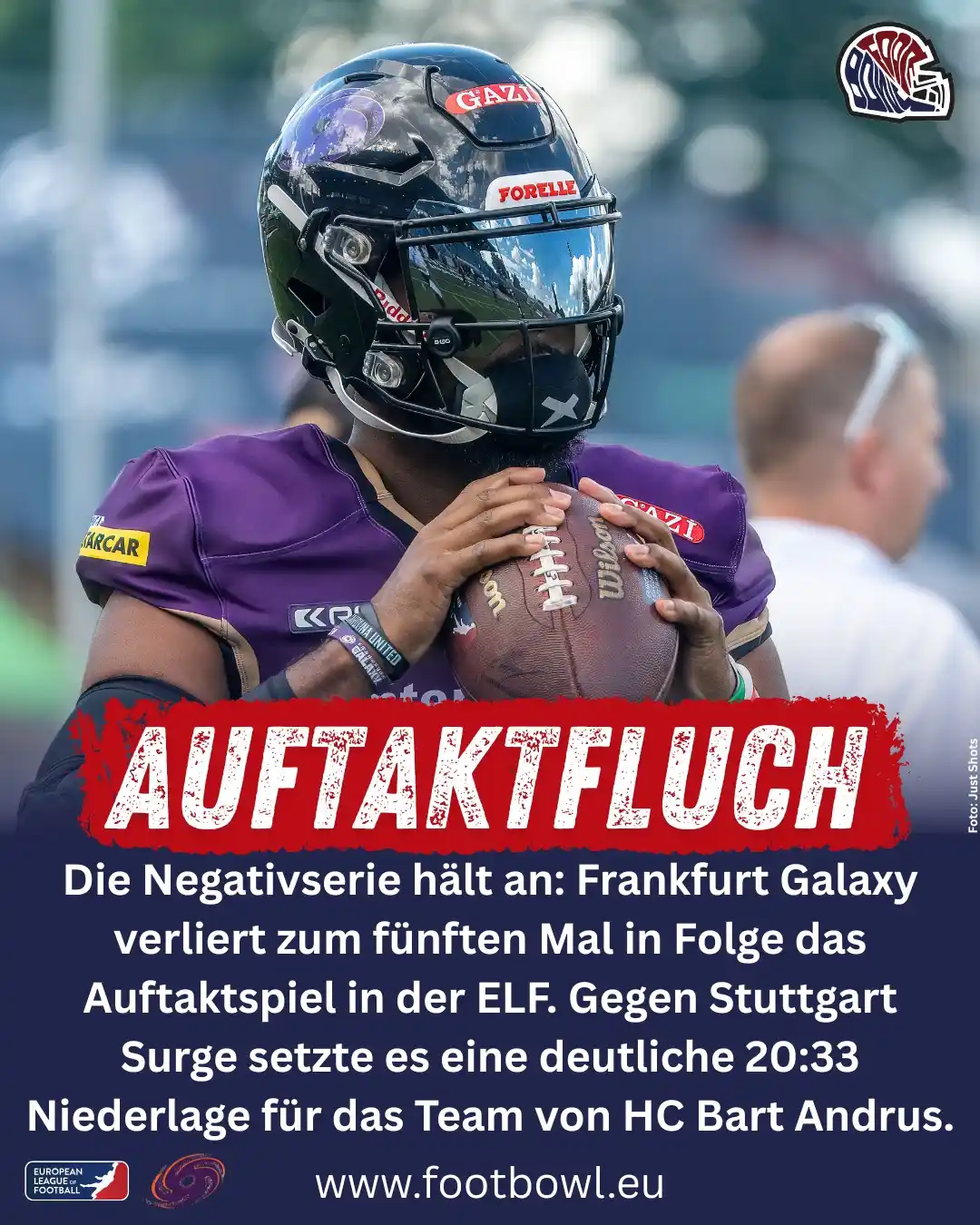Image from Foot Bowl: ๐๐จ๐๐ง๐๐๐ง๐๐๐จ๐๐ Frankfurt Galaxy startet erneut mit einer Nie...