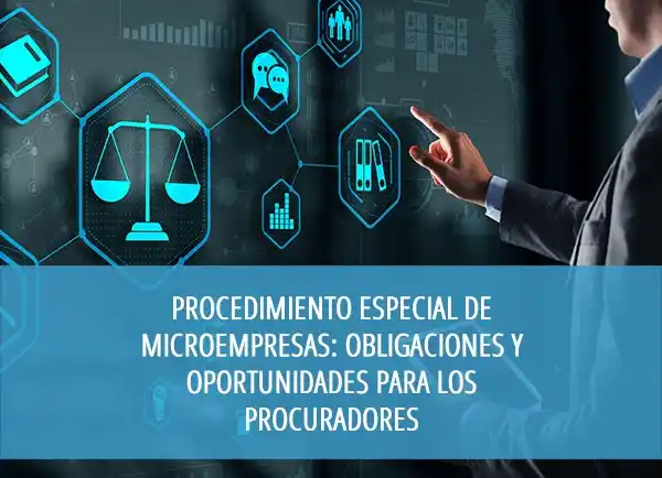 Image from I. Colegio de Procuradores de Sevilla: 🚨*Aviso – NUEVO CURSO CGPE*🚨 *Procedimiento especial de microempresa...