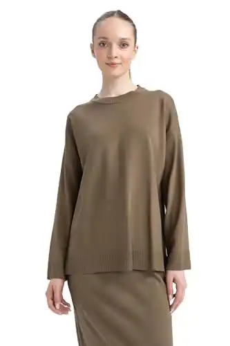 Image from Taze Fırsat: Bütçeni Rahatlat! 💸: DeFacto Regular Fit Bisiklet Yaka Tunik - M 💳 ₺ 107,22 🛍️ Amazon (...