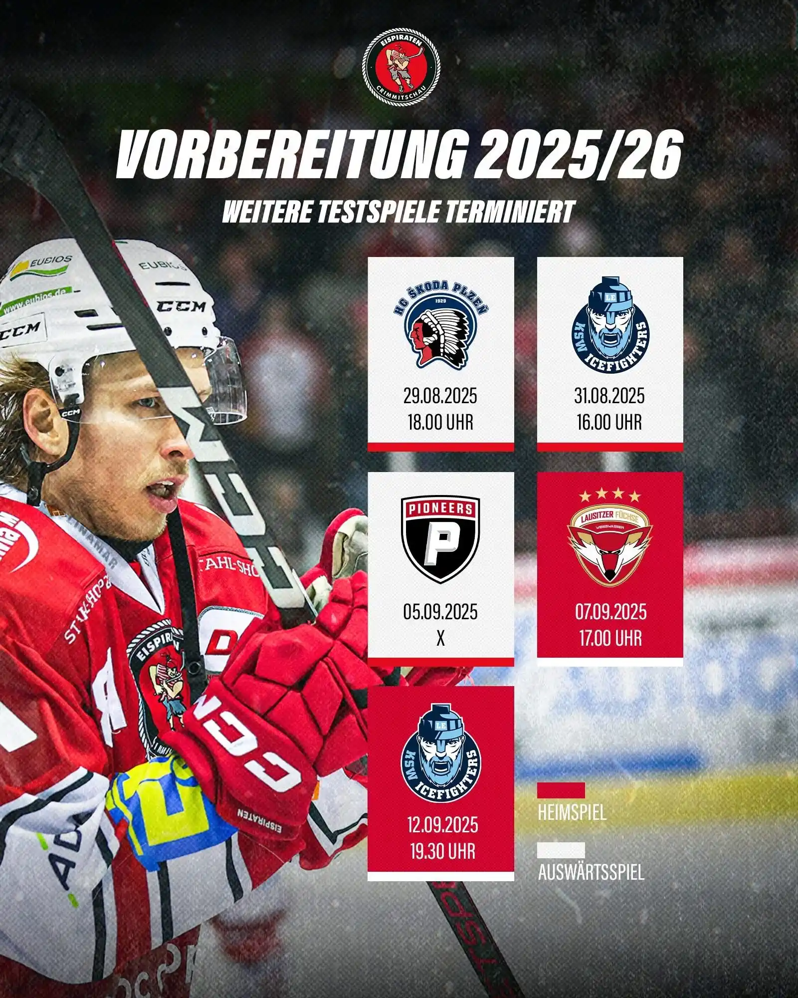 Image from Eispiraten Crimmitschau : Die Planung für die Vorbereitung auf die Saison 2025/26 ist weiter in ...