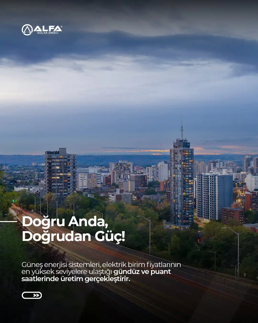 Image from Alfa Solar : 📌 Doğru Anda, Doğrudan Güç! 🌇 Gündüz saatlerinde yüksek enerji tüke...