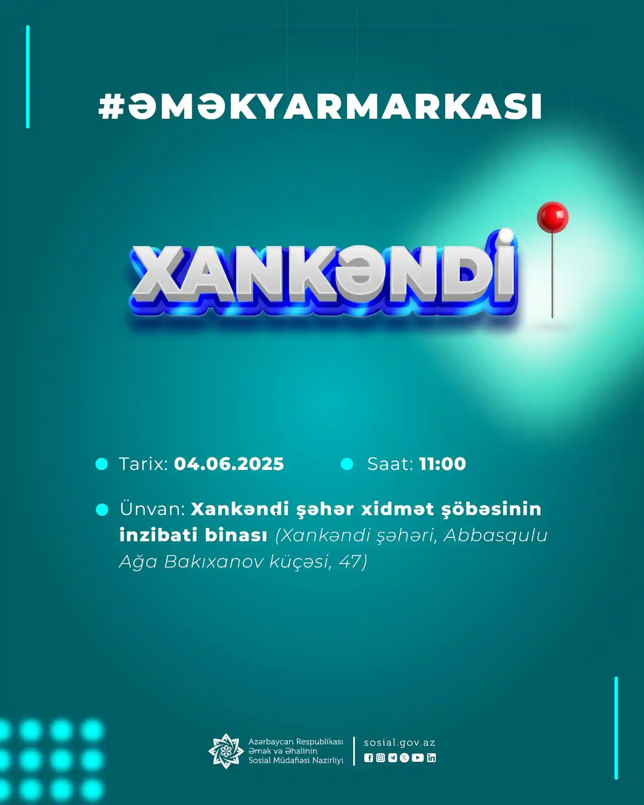 Image from Əmək və Əhalinin Sosial Müdafiəsi Nazirliyi: 🔹 *Dövlət Məşğulluq Agentliyinin Qarabağ Regional Məşğulluq filialı �...