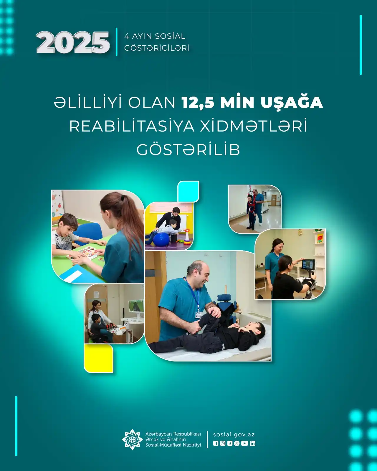 Image from Əmək və Əhalinin Sosial Müdafiəsi Nazirliyi: 📊 *Dövlət Tibbi-Sosial Ekspertiza və Reabilitasiya Agentliyinin* uşaq...