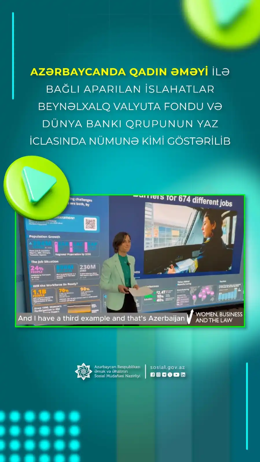 Image from Əmək və Əhalinin Sosial Müdafiəsi Nazirliyi: 🔹 Dünya Bankı Qrupunun (World Bank) və Beynəlxalq Valyuta Fondunun (I...