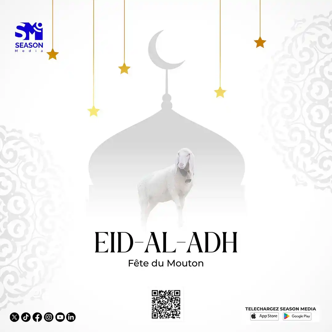 Image from SEASON MEDIA: 🐑🌙 EID-AL-ADHA MUBARAK SEASON MEDIA souhaite à la communauté musulm...
