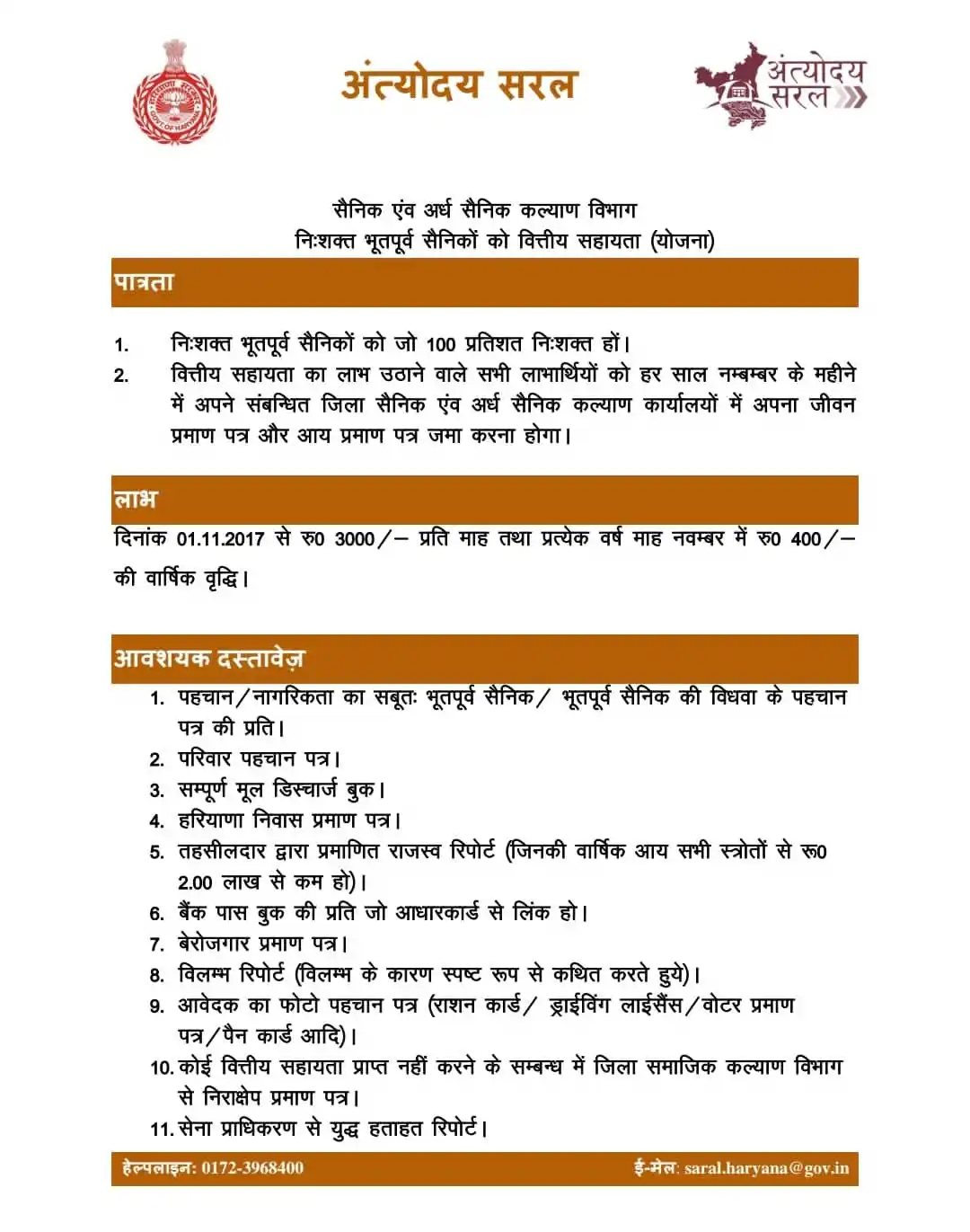 Sainik Welfare News post
